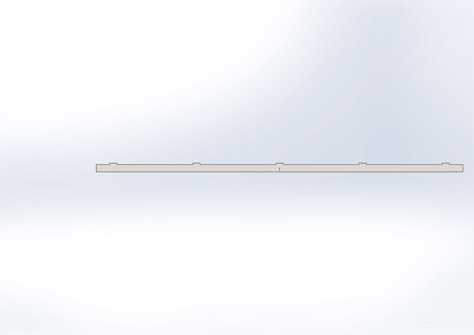 Slide plate 6mm 750mm